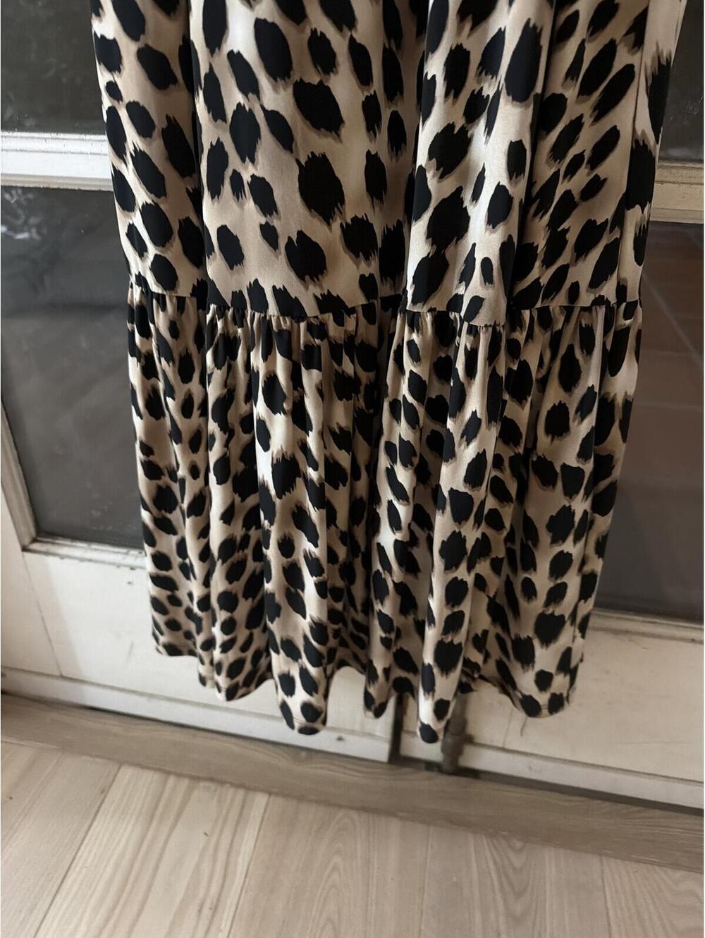 INC International Concepts Leopard Print Sleeveless Wrap Maxi Dress Size M - Picture 3 of 5